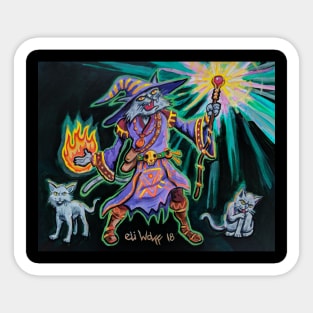 Cat Warlock Sticker